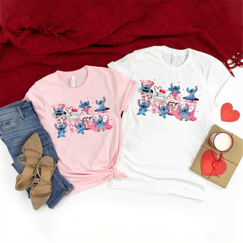 Stich Couple Shirt, Stich Valentines Shirt, Stich Coffee Valentines Shirt, Disney Valentine Shirt, Latte Valentine Shirt.jpg