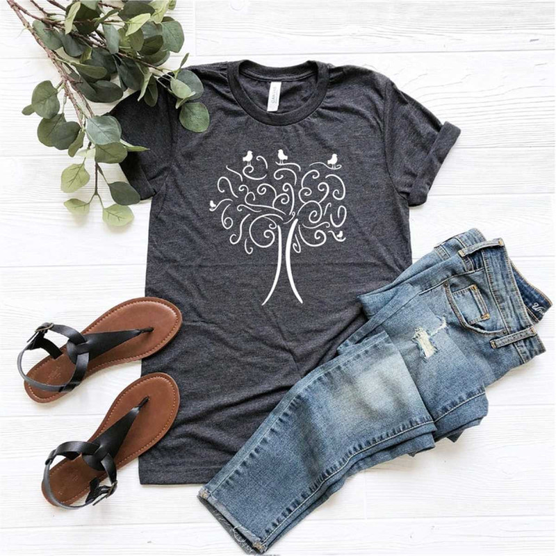 Tree With Birds Shirt, Tree Shirt, Bird Shirt, Unisex T-shirt, Funny Shirt, Nature Shirt, Graphic Tee, Personalized Shir.jpg