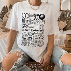 vintage louis emoji shirt, louis tomlinson merch ,one direction shirt, one direction gift, shirt for fan louis tomlinson