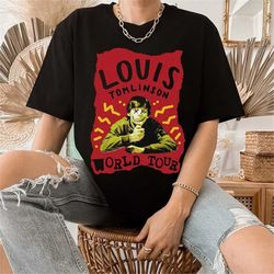 vintage louis tomlinson tour shirt, louis tomlinson merch, one direction shirt, one direction gift, shirt for fan louis