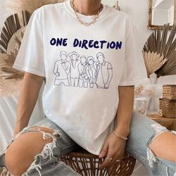 vintage one direction line art t-shirt, one direction shirt, one direction merch, 1d gift, gift for fan 1d