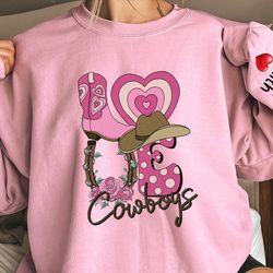 love cowboys sweatshirt, cowboys love sweatshirt, cowboys shirt, womans shirt, team apparel, game day, love sweatshirt