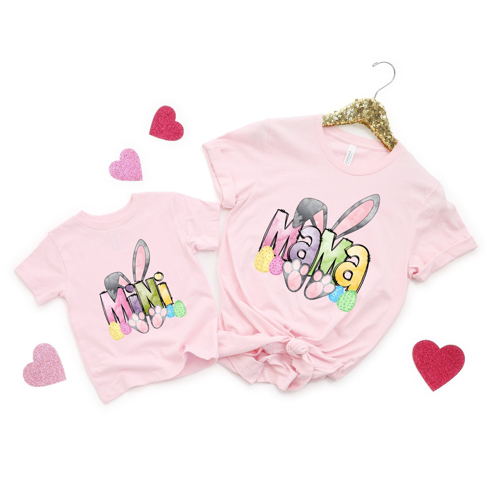 Easter Bunny Mama Mini Matching Shirt, Cute Matching Easter Day Shirt, Happy Easter Day, Mommy and Me Shirt, Easter Toddler, Easter Gift.jpg