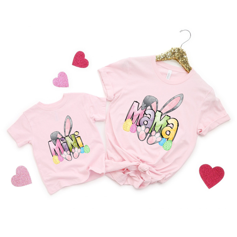 Easter Bunny Mama Mini Matching Shirt, Cute Matching Easter Day Shirt, Happy Easter Day, Mommy and Me Shirt, Easter Toddler, Easter Gift.jpg