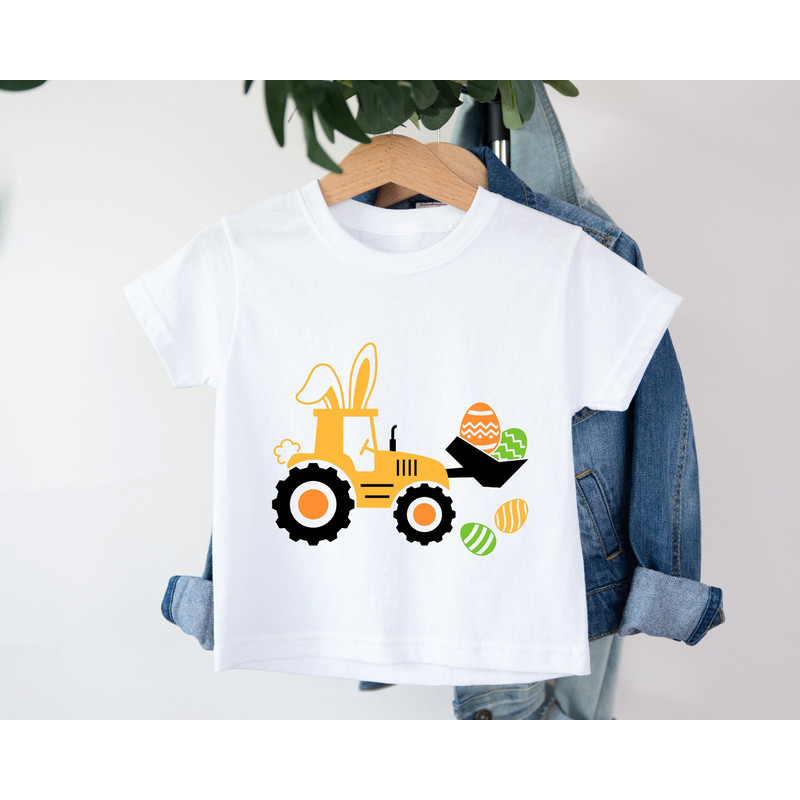 Easter Tractor Shirt, Easter Shirt, Easter Bunny Shirt, Bunny Ears Shirt, Kids Easter Gift, Boys Easter Tee, Bunny Tractor Shirt, Easter Day.jpg