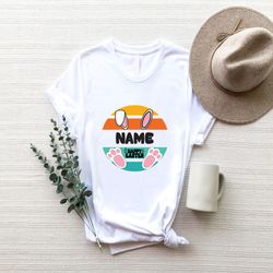 kids easter t-shirt, custom baby bunny shirt, personalized boys and girls name easter tee, cute easter bunny shirt, east