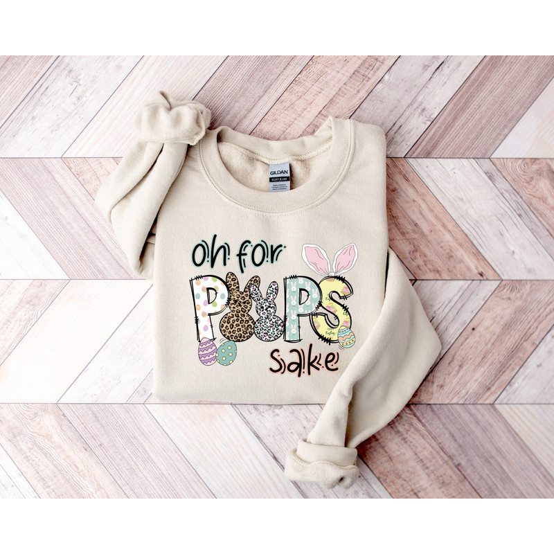 Oh For Peeps Sake Easter Sweatshirt, Easter Peeps Squad Shirt, Funny Easter Tee, Easter Matching Shirts, Happy Easter, Easter Gifts.jpg