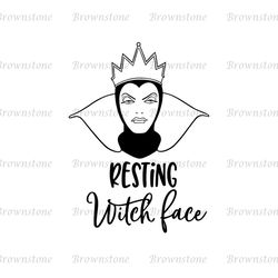 Resting Witch Face Evil Queen Regina SVG