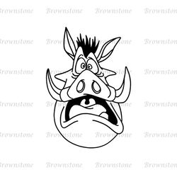 The Lion King Pumbaa Face SVG