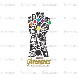 Avengers Infinity War Thanos Gauntlet SVG