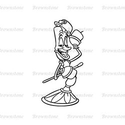Disney Lumiere Beauty and The Beast Character Silhouette SVG