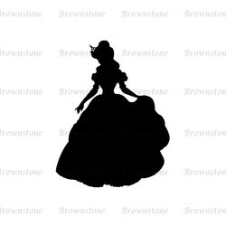 Beauty Princess Belle and The Beast SVG Vector Silhouette SVG