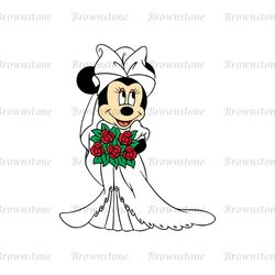 Beauty Bride Minnie Mouse Wedding SVG