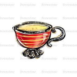 Alice Tea Party Red Tea Cup Icon Sticker PNG