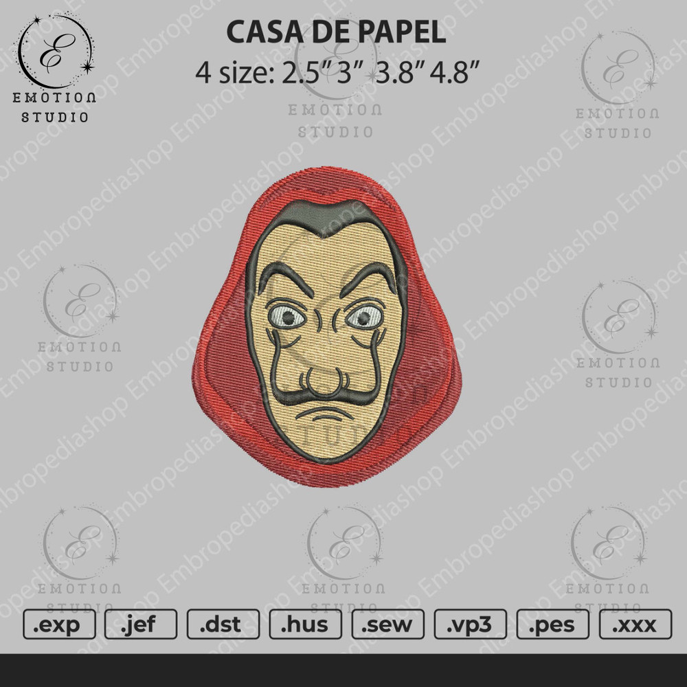 Casa De Papel Embroidery File 4 size.jpg