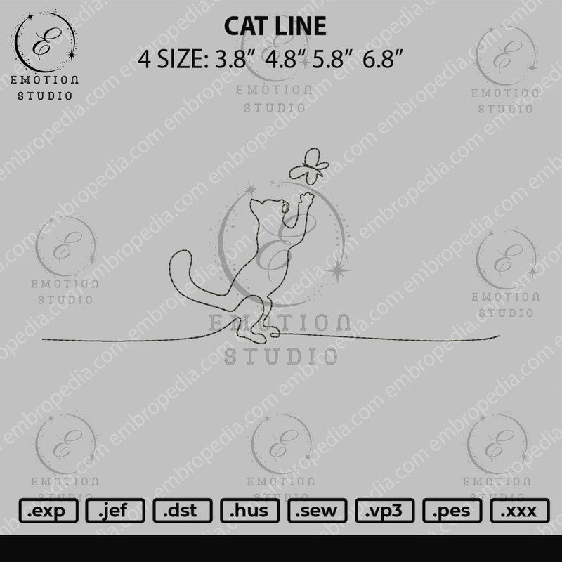 Cat Line Embroidery File 4 size.jpg