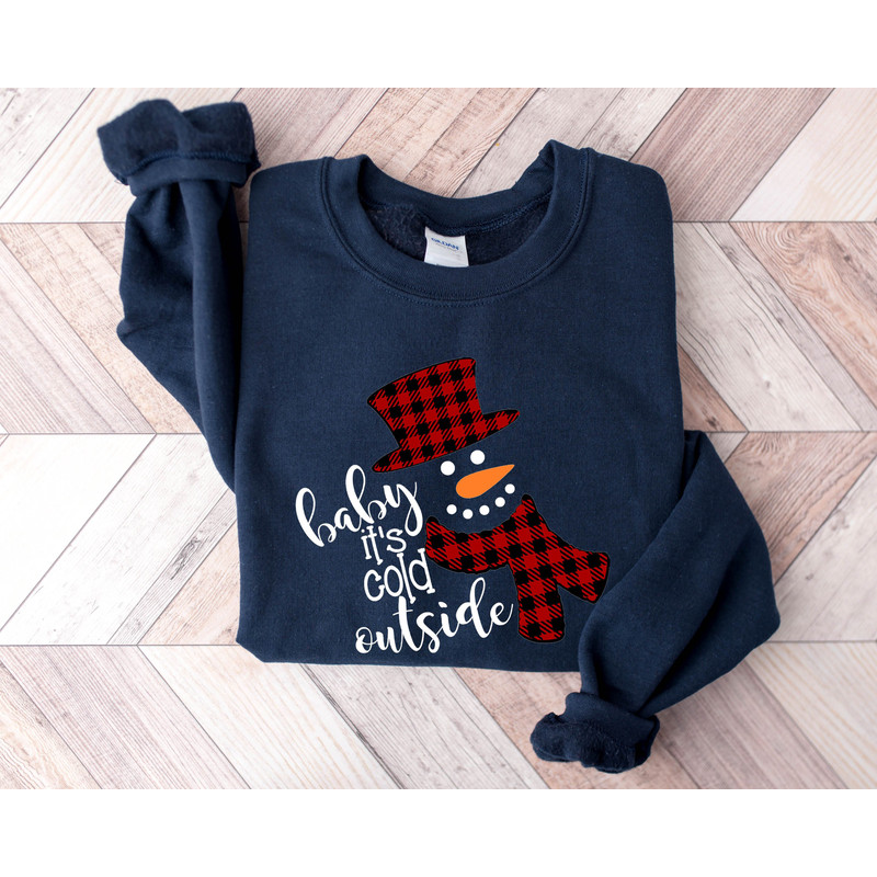 Baby It's Cold Outside Christmas Shirt, Christmas Snowman Shirt, Merry ChristmasShirt, New Year Shirt,Most Wonderful Time of The Year Shirt.jpg