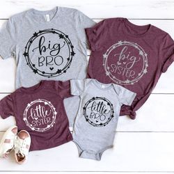 big sister big bro little sister little bro shirts, lil sister shirt, little reveal, lil sister announcement, baby annou
