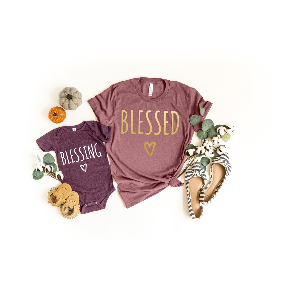 Blessed , Blessing, Blessed Mama, Blessing Mini, Thankful For My Mini, Thankful For My Mama, Mama And Mini Shirt, Mama Mini Matching Shirt,.jpg