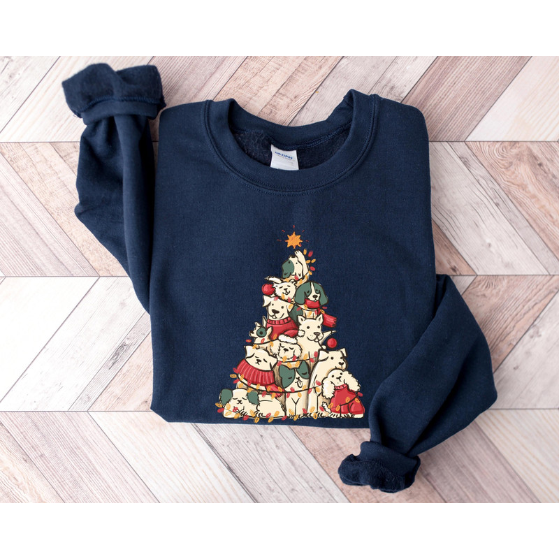 Christmas Dogs Sweatshirt, Happy Dog Year Shirt,Funny Christmas Dog Tree Shirt, Dog Christmas Sweatshirt,Dogs Sweatshirt,Merry Woofmas Shirt.jpg