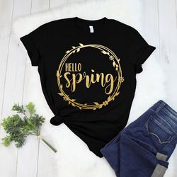 hello spring shirt, hello spring, spring flower shirt, freedom shirt, easter shirt 3