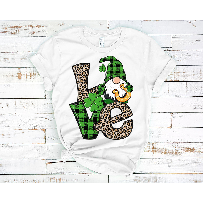 LOVE Patrick Day Gnomes Shirt, St. Patricks Day Shirt, Shamrock Lucky Lips, Four Leaf Clover, Shamrock Shirts, Patrick's Day, Irish Tshirt.jpg