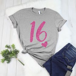 sweet sixteen shirt, sweet sixteen birthday shirt, 16 birthday shirt, hello 16 , hello sweet 16, my sweet sixteen,sweet