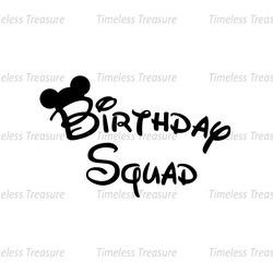 Birthday Squad Mickey Mouse SVG