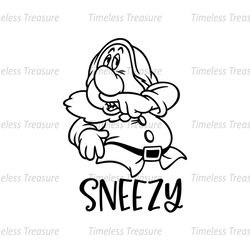 Sneezy Dwarfs The Snow White & 7 Dwarfs SVG