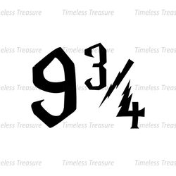 Harry Potter Shop Number Sign Platform 9 3/4 SVG Vector Cut Files