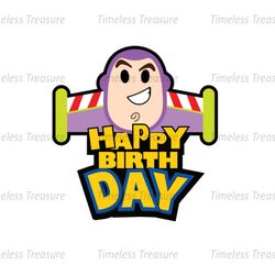 Happy Birthday Buzz Lightyear Toy Story Clipart SVG