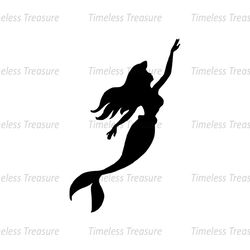 The Little Mermaid Princess Ariel Silhouette Vector SVG