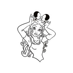 Princess Belle Minnie Bow Tie Disney SVG