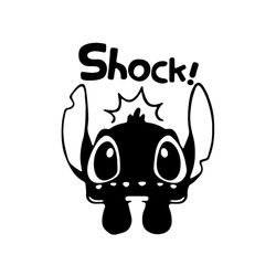 Shock Emotions Stitch Face Disney Cartoon SVG