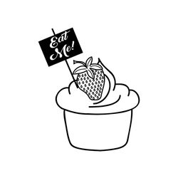 Eat Me Cake Recipe Alice In Wonderland SVG