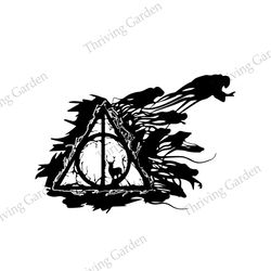 Harry Potter Ghost Deathly Hallows Symbol SVG Vector Silhouette