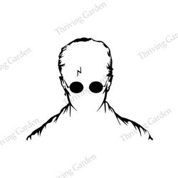 Witcher Boy Harry Potter Head SVG Silhouette Vector