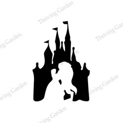 beauty and the beast castle disney cartoon silhouette svg