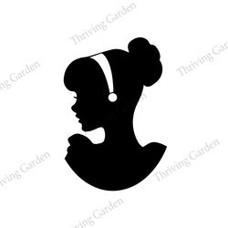 Disney Princess Cinderella Head Silhouette SVG