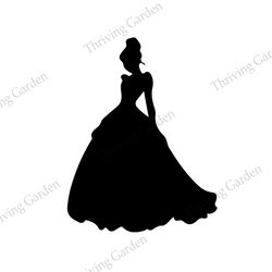 disney cartoon princess cinderella silhouette svg vector