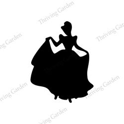 cinderella disney princess cartoon character silhouette svg