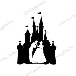 Disney Magic Kingdom Cinderella Cartoon Silhouette SVG