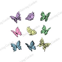 disney cartoon colorful butterflies cinderella vector svg