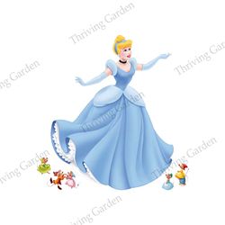 disney princess cinderella mice friends clipart png