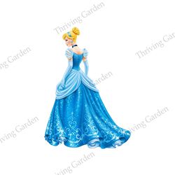 Disney Cartoon Princess Cinderella Twinkling Dress Transparent PNG