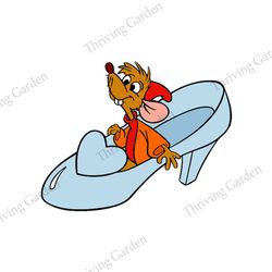 cinderella mouse jaq in glass slipper disney cartoon character png