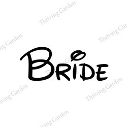 Disney Bride Magic Mouse Wedding Silhouette SVG