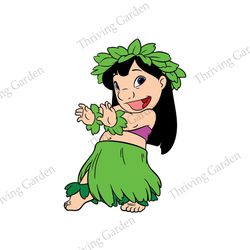 Hawaiian Beach Time Costume Disney Lilo Pelekai Clipart SVG