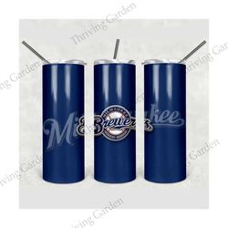 Milwaukee Brewers Tumbler, Milwaukee Brewers Wrap, Milwaukee Brewers Design, MLB Tumbler Png, Sport Tumbler, Mlb Wrap, M