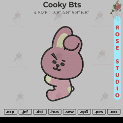 cooky bts, embroidery file, embroidery design